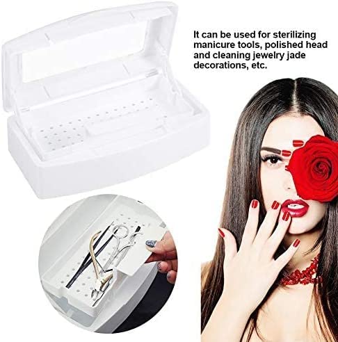 Scatola di disinfezione per unghie in plastica Scatola - sterilizzatore UV Box, Strumenti per unghie in plastica, dadi e sterilizzazione contenitore Scatola attrezzi per manicure for Salon