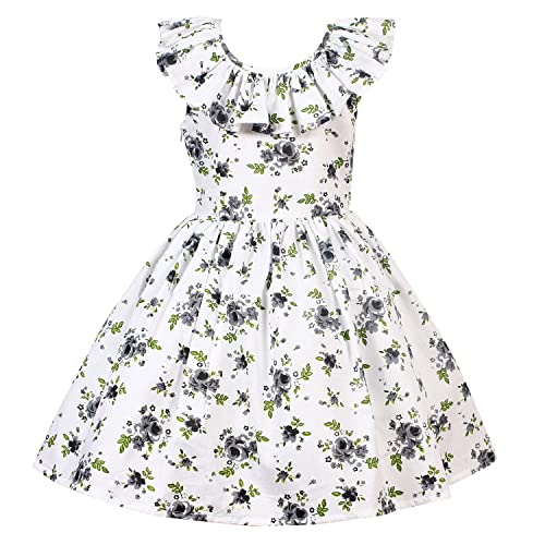 Image of Alina Enterprises Cotton Floral Digital Printed Girl's Frock for Summer
