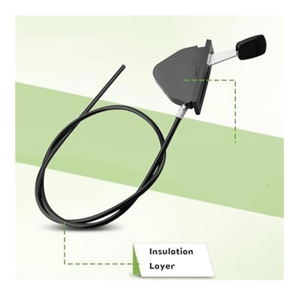 Cable de Acelerador for cortacésped, Cable de Mango Apto for cortacésped, Control de Acelerador, Cable Recubierto Resistente, Herramienta de jardín, 1 ud.