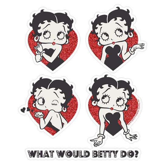 CafePress Betty Boop WWBD Large Die Cut Sticker, 8.75" x 8.75" Glossy Finish