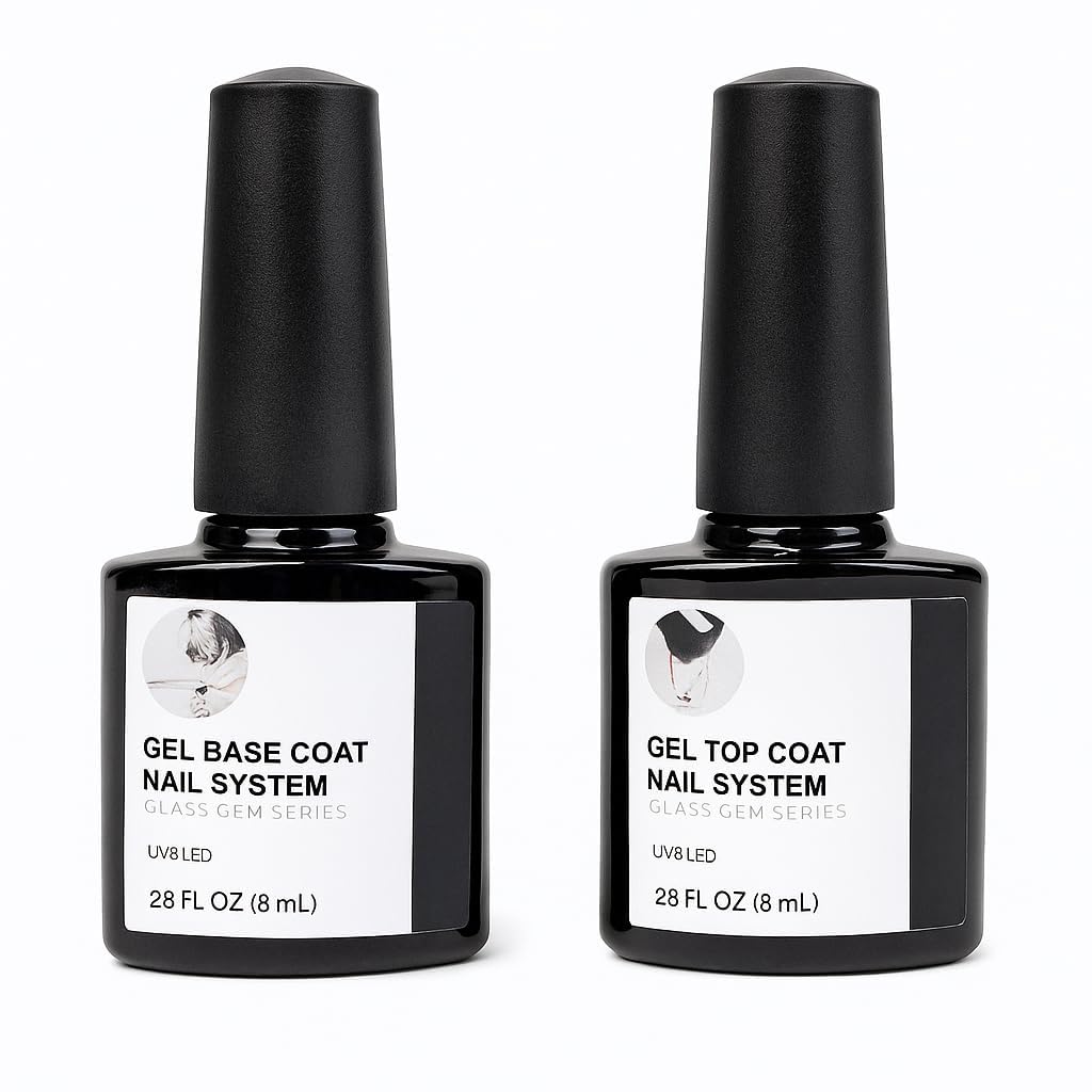 KIRA PROFESSIONAL 2 Pcs 15Ml No Wipe Gel Top Coat And Base Coat Set - Soak Off Led Nail Lamp Gel Base Top Coat Finish Nail Art Design For Women. (Requires Uv Light) (Machine Se Sukhengi)-image-29