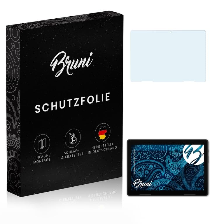 Bruni Película Protectora compatible con Medion LIFETAB E10604 Protector Película, claro Lámina...