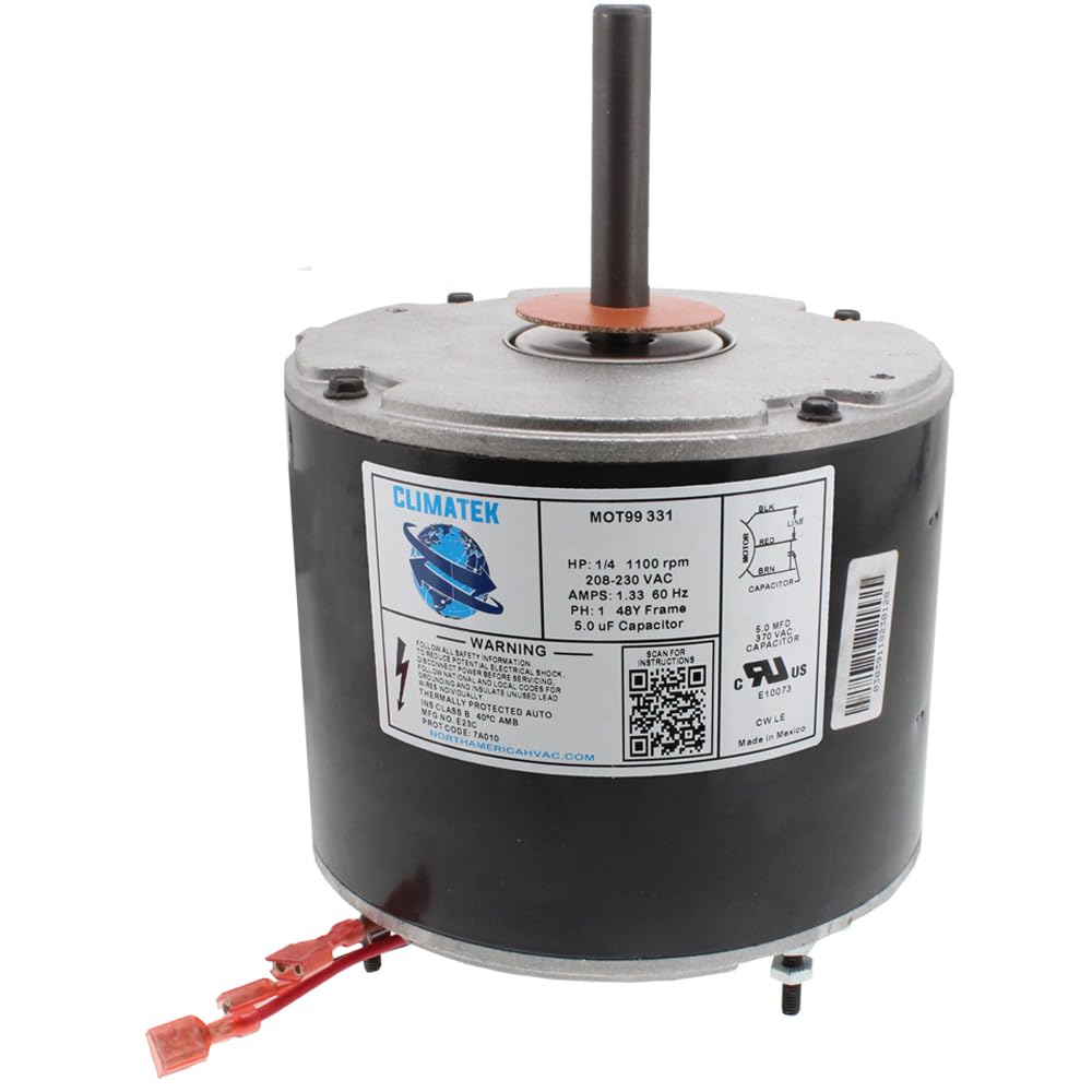 F48E06A48 - ClimaTek Exact Replacement for York Coleman Luxaire A.O.Smith 1/4 HP Condenser Fan Motor
