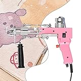 pistola bumping eléctrica 【HERRAMIENTAS PARA ALFOMBRAS DE BRICOLAJE】Esta pistola de mechones eléctrica no solo puede hacer usted mismo alfombras de pelo cortado y en bucle, sino que también puede crear todo tipo de obras de arte geniales con fines decorativos/prácticos.