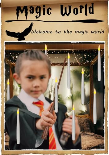 Leejec 20Pcs Flameless Taper Floating Candles With Magic Wand Remote, Flickering Warm Light thumb #1