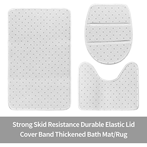 Roter Karabinerdruck Teppich Matten Pads Badematte Badteppich Set 3 Stück + Konturteppich + Toilettendeckelbezug – Bild 5