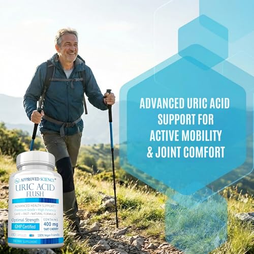 image for Approved Science Uric Acid Flush Supplement - Tart Cherry, Turmeric, M