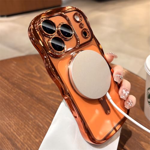 Coque transparente orange pour iPhone 17 Pro Max avec finitions premium