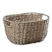 Produktbild QYSZYG Straw Hamper Storage Basket Sundries Korb Kosmetik Sundries Aufbewahrungsbehälter Speicherkorb, Rattan Ablagekorb (Size : 36cm×26cm×19cm)