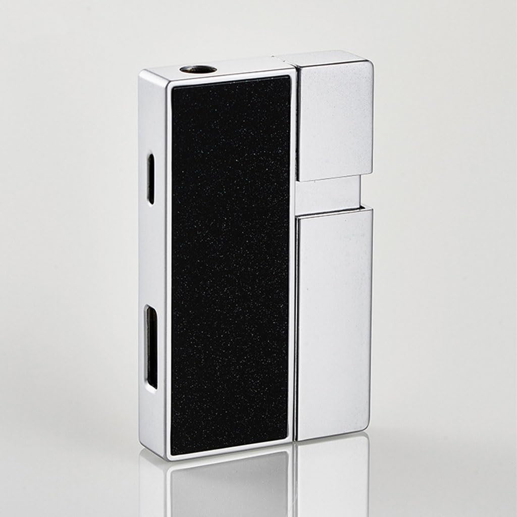Classic Cool Butane Windproof Torch Cigar Lighter Frosted Texture with Visible Gas Window Suitable for Camping Outdoor Survival
