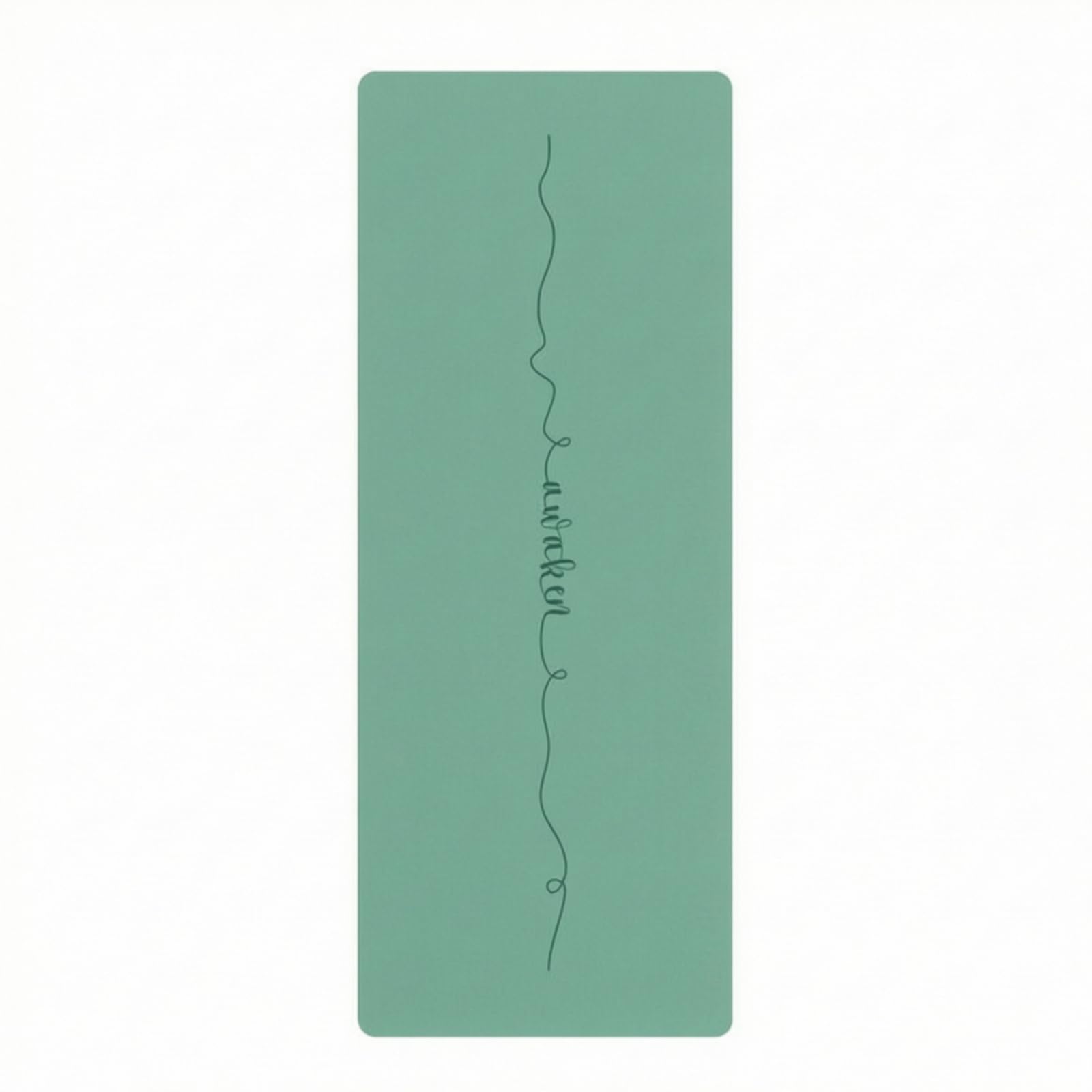 Tappetino Pilates Tappeto Fitness Tappetino Palestra Materassino Allenamento Angoli Arrotondati in Gomma Antiscivolo per Stretching E Adatto a, Verde Giada, Linea Centrale Risveglio