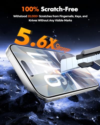 Image of UNBREAKcable for iPhone 17 Screen Protector [Quick-Installation Box] 3-Pack 9H+ Hardness Shatterproof Tempered Glass [99.99% HD Clear] [Case Friendly] [Bubble Free] for iPhone 17 6.3 inch