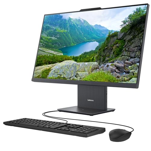 Image of Lenovo 27 inch IdeaCentre All-in-One Desktop Computer, 10-core Intel Core i7-13620H, 16GB DDR5, 1TB SSD, Wi-Fi 6, USB-C, HDMI in&Out, Wired KB&Mouse, Windows 11 Pro