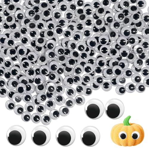 200 Pcs Googly Eyes Self Adhesive 20mm Large Stick On Eyes Wobbly Wiggly Craft Eyes for DIY Crafts Cards Scrapbook Doll Decorations in Birthdays Halloween and Christmas (White)