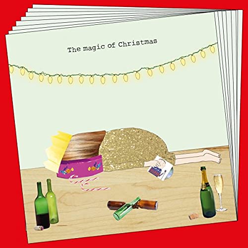 Box of 8 Rosie Made A Thing Magic of Xmas Funny Christmas Cards Humour Packs XGFB010 XGFB010