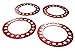 Integy RC Model C22615RED Outer Red Ring O.D.102mm (4) for Beadlock Wheel