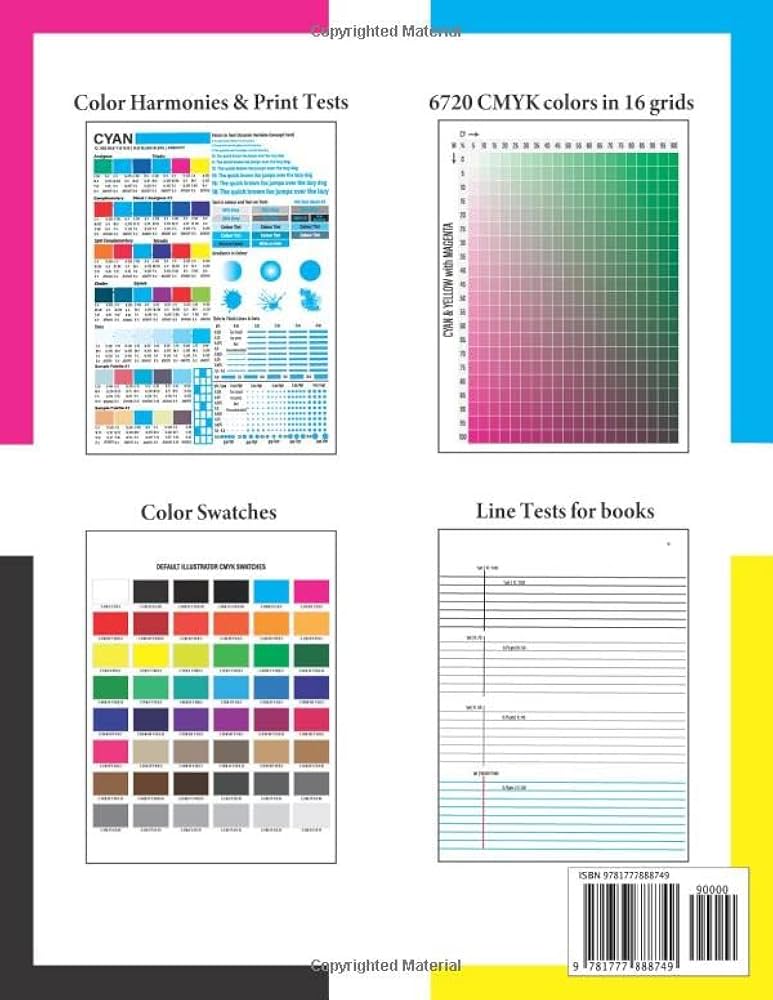 CMYK and RGB Printing Test and Colour Reference Guide with