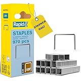 Rapid 5000556 Tackerklammern Typ 53F, 8mm Klammern, 970 Stk., Flachdrahtklammern für Novus Hand- und Elektrotacker