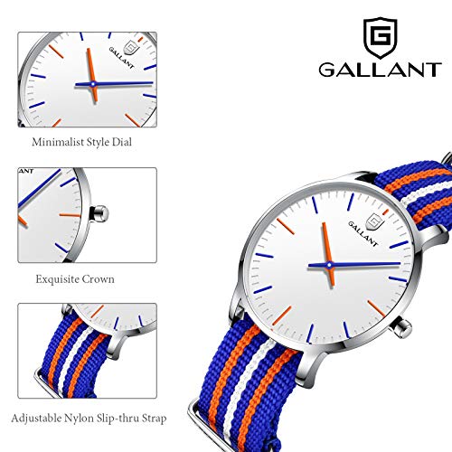 G GALLANT Women's Watch, Analog Quartz Watches with Nylon Strap Nylon Band Ladies Wristwatch Womens Wrist Watch Relogio Feminino Waterproof Watches for Student Casual4