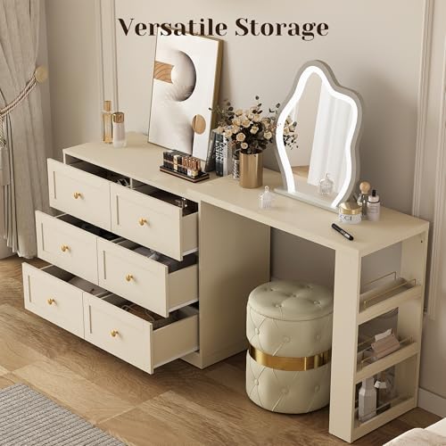 FansaFurn 67" L-Shaped Vanity Desk for Bedroom by FansaFurn - Image 7