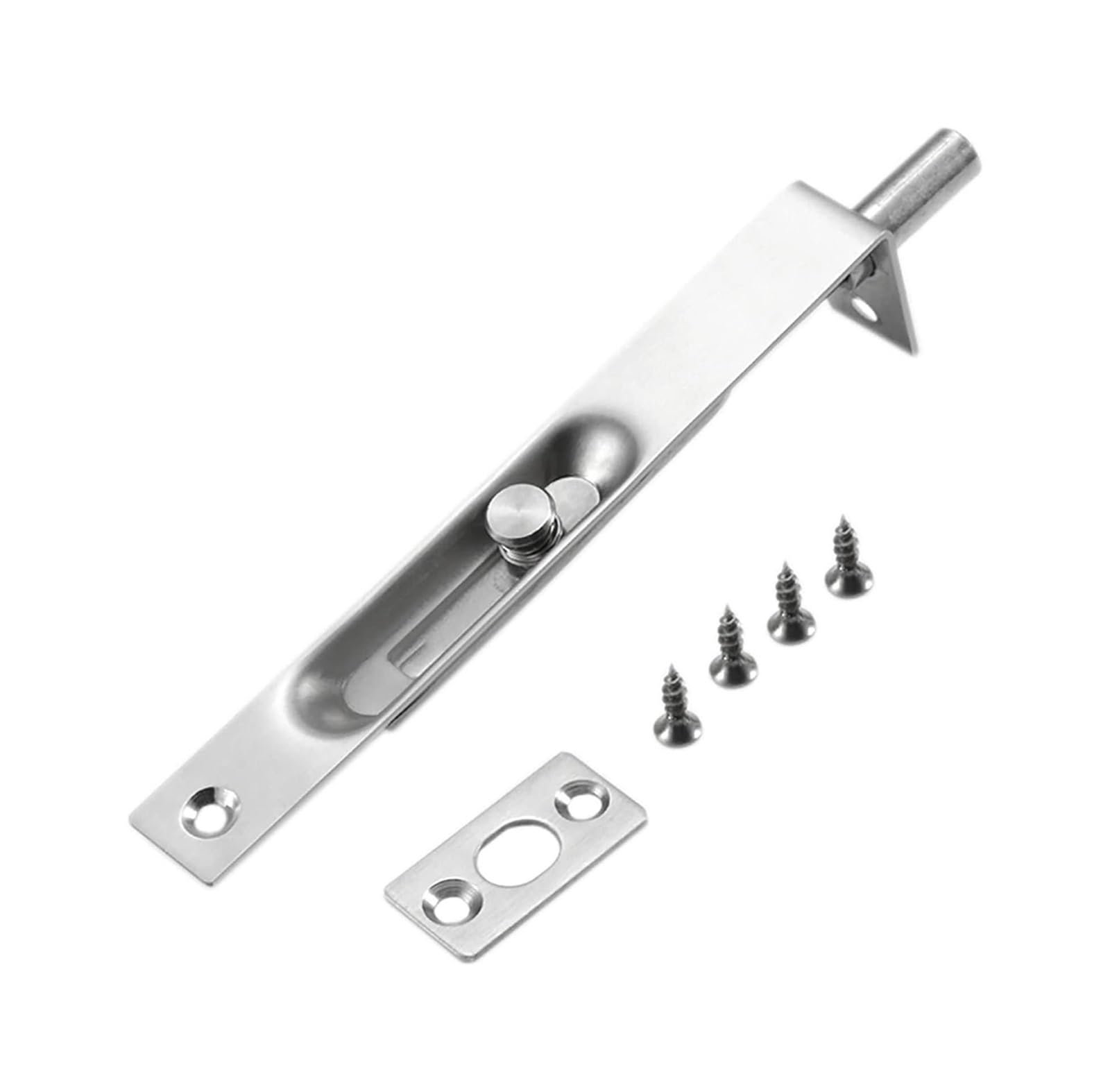 Door Lock Bolt, Door Lock Flush Bolt Slide Gate Latch French Sliding, Multicolor, 4-8 inches(Steel,6 inches)