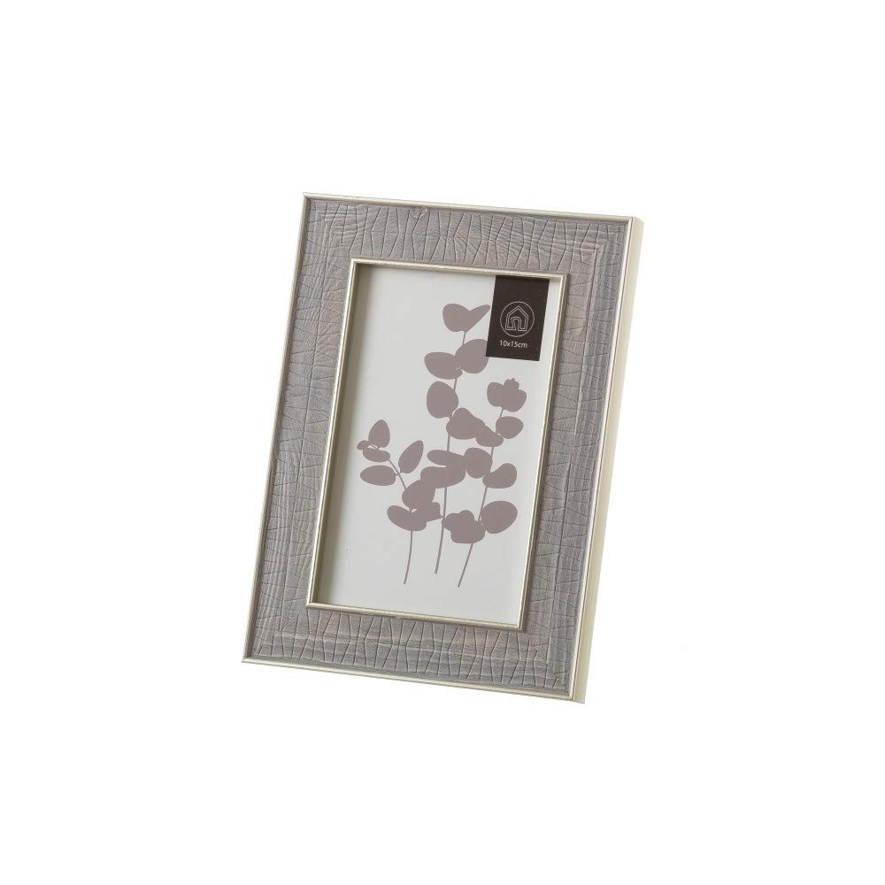 Cadre photo gris 10x15 cm en plastique PS pour décoration de table
