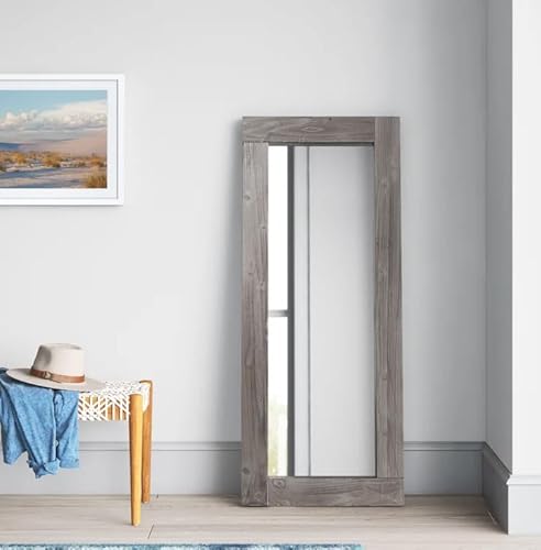 Desominor 5MWOODBORDERMESO 32.8Ft Brown Grey Border Peel &Stick Wood Grain Wallpaper Border Removable Waterproof Bathroom Mirror Frame Sticker thumb #1