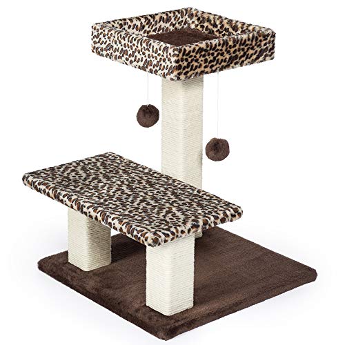 Torre para gatos multi-nivel con rascador y cama miniatura 3