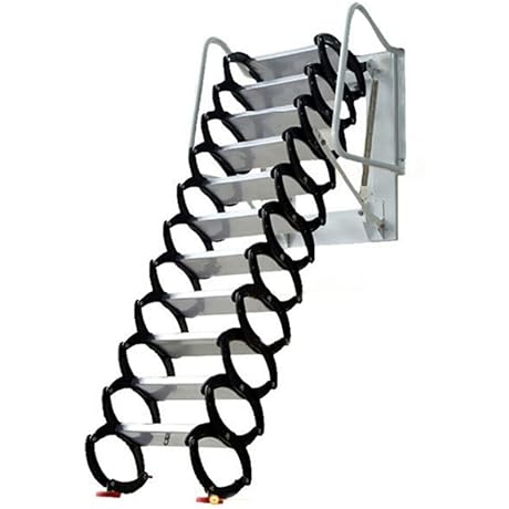 12-Step Wall-Mounted Folding Stairs