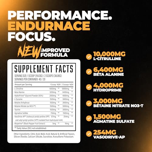 Image of Pump Serum Non Stim Pre-Workout - Fully Loaded Stimulant Free Pre Workout for Extreme Pumps, Vascularity & Muscle Fullness, with L-Citrulline, HydroPrime & Nitrates, Tropical Pineapple, 40 Servings
