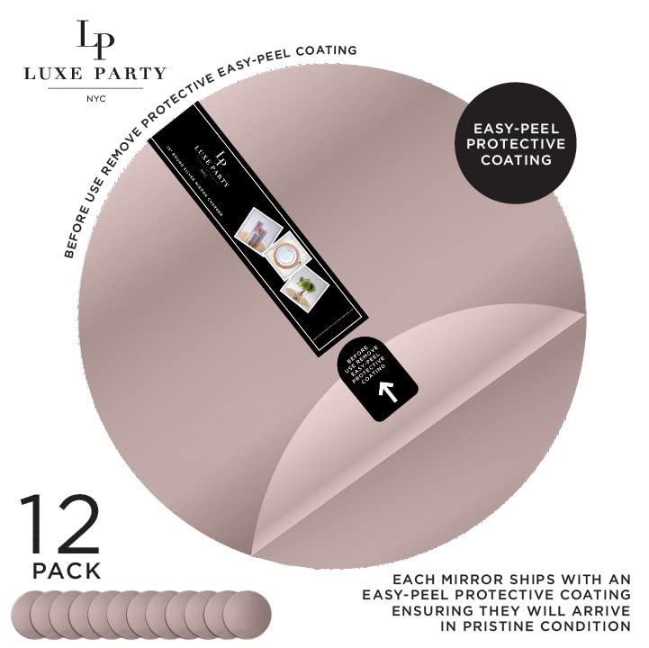 LUXE PARTY 12 Pack Plato Decorativo Redondo 13 in miniatura 2