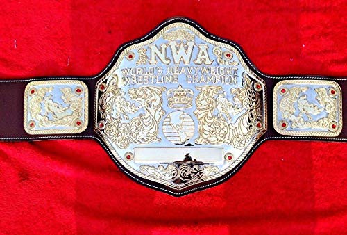 STANE NWA Big 24K Gold Zinc Championship Belt Silver, Black One Size2