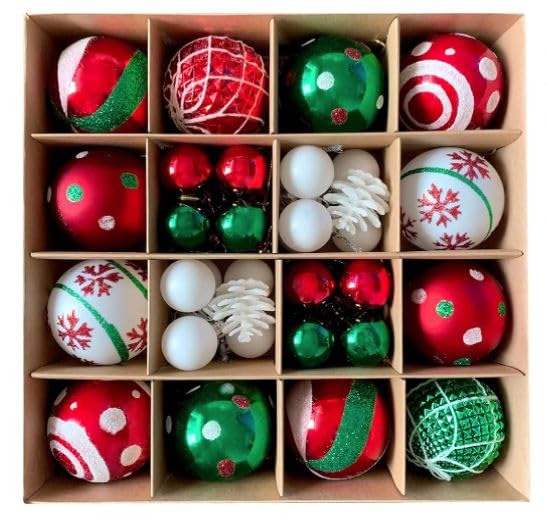 Top Sale 42-Pieces Shatterproof Christmas Tree Hanging Baubles, 11 Designs in Matte - Image 3