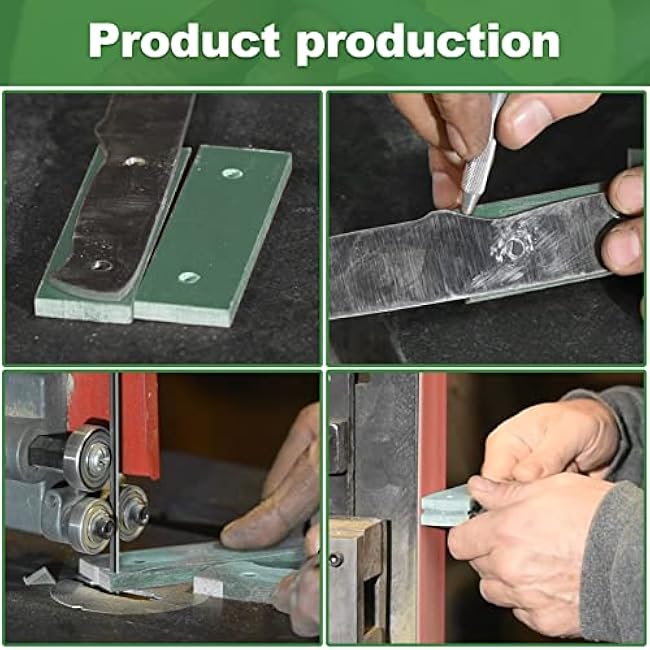 SuperDi G10 Scales Natural JADE GREEN 1/4 X 1.5 X 5.5 Knife Handle Grip Slabs