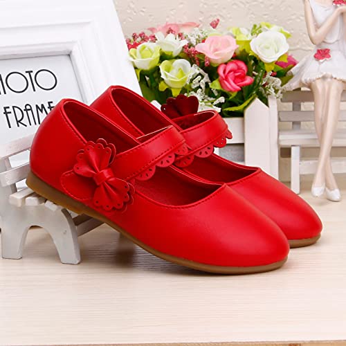 Toddler Girls Dress Shoes Flower Girl Little Kids Mary Jane Ballet Flat𝐬 Bow Wedding School Girls High Tops Size 124
