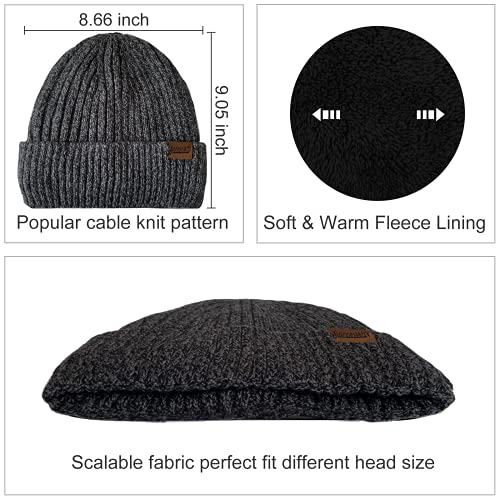 Honnesserry 1980S-HSCARF-DGREY1 Winter Hats Scarf For Men With Touchscreen Gloves Warm Men'S Scaves And Beanie Hat Themal Gloves Set thumb #1