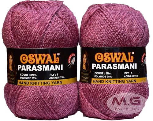 Image of M.G ENTERPRISE 3 Ply Knitting Yarn Wool, Salmon 200 GMS Best Used with Knitting Needles, Crochet Needles Wool Yarn for Knitting.-GO Art-EHG