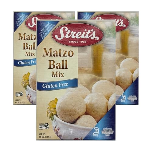 Streit's Gluten Free Matzo Ball Mix - Kosher Certified, Suitable for Passover, No MSG Added, Just Add Eggs & Oil, Vegan-Friendly, Family Owned (4.5oz, Pack of 3)