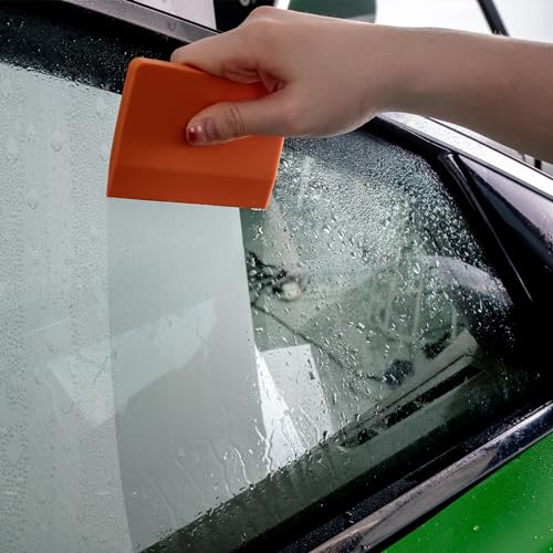 FOSHIO 2Stück Rakel für folien Gummirakel Silikon Orange Rakel Soft PPF Abdeckfolie Wickelschaber Vinyl Rakel Autozubehör Fenster Tönung Auto werkzeug
