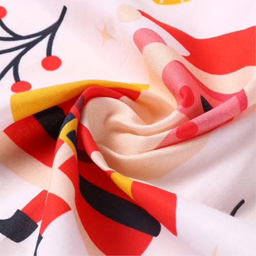Mouchoirs de Noël floral en coton 60S idée cadeau chic medium