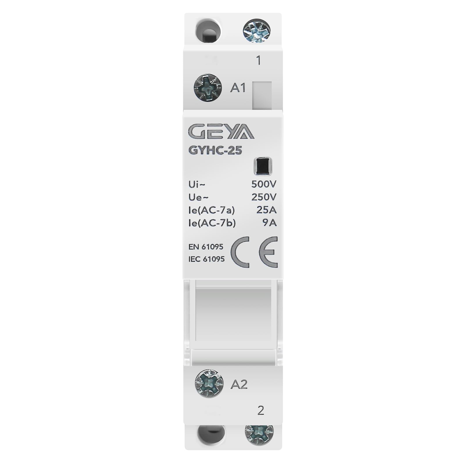 GEYA Automatic Modular Contactor Household Circuit Control Din Rail Mount 1Pole 25A 1NC AC220V