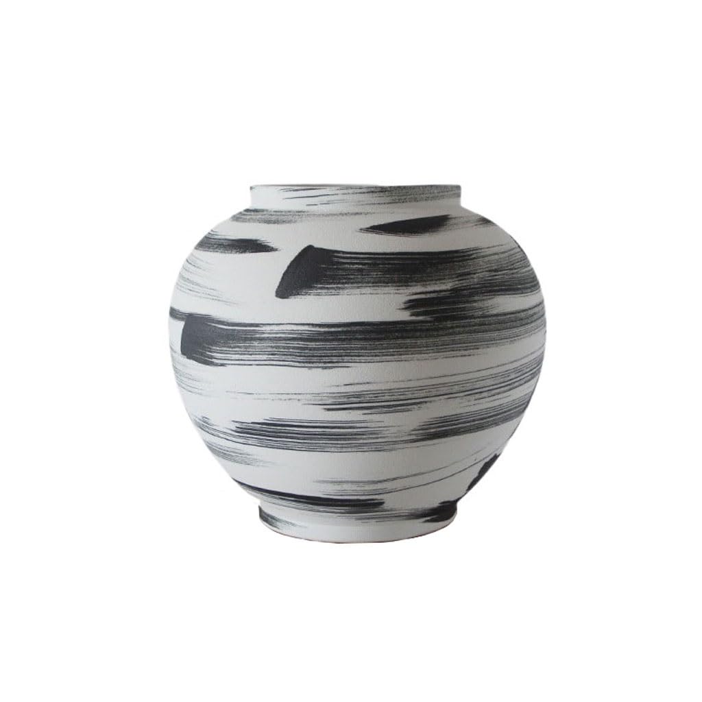 EINES Simplicity Hand-painted Ceramic Vase Desktop Ornaments Living Room Flower Arrangement Dining Table Device(B)