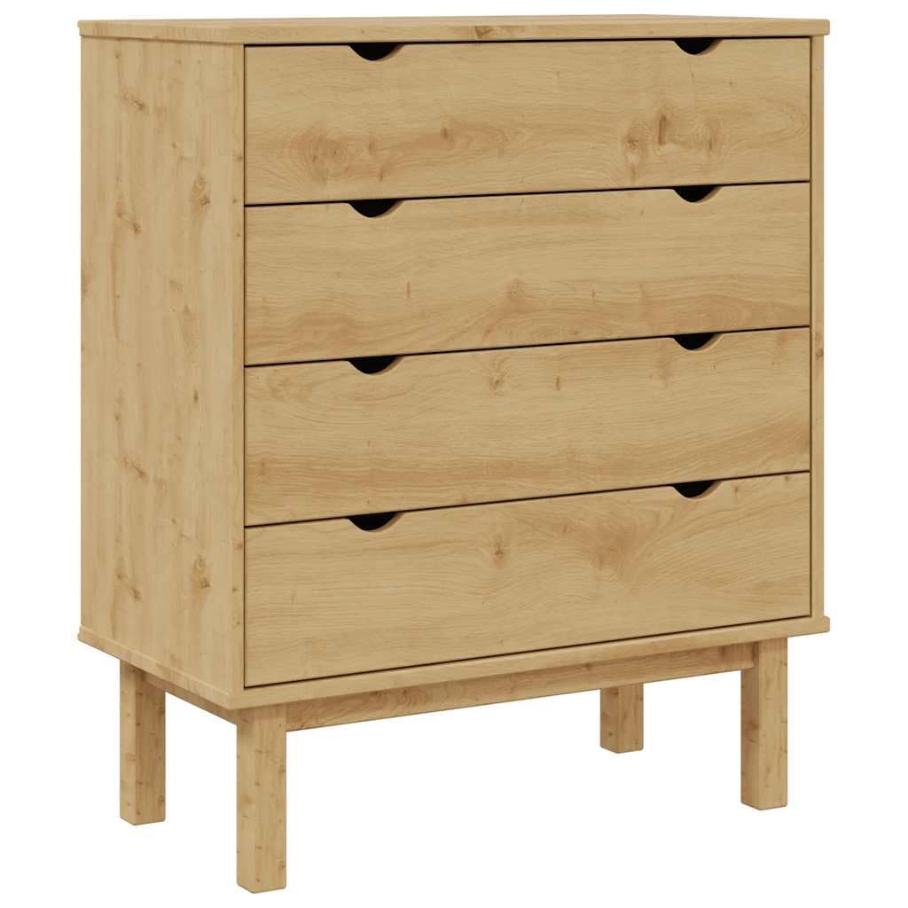 vidaXL Cómoda Cajonera Almacenamiento Organizador Mueble Dormitorio Cocina Salón Entrada Aparador Armario Decoración de Madera Maciza de Pino