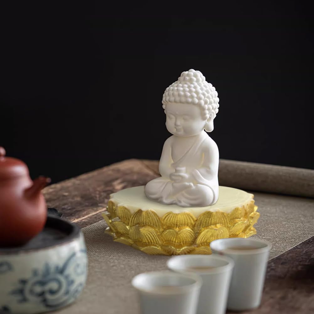 Amazon｜YUYAKESHI 仏像用 丸型 蓮華型 ココヤシの果実 台 供物 台座