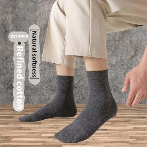 Men's Cotton Crew Socks 7-Pack - Moisture-Wicking Athletic Dress Socks for Work & Gym, Cushioned Non-Slip Multi-Color Pack (Fits Shoe Size 8-12)3