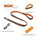 PETTOM Hundeleine Reflektierend Leine aus Nylon mit Weich Gepolsterter Griff und Metallhaken für Training, Robuste Leine Hund für Kleine Mittel Große Hunde (Orange 110 cm)