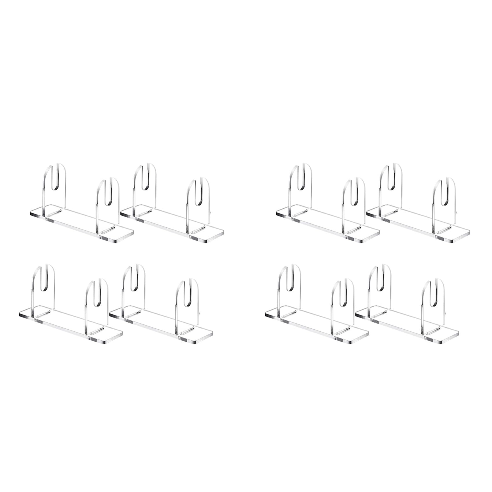 Vjsujehgy 8 Pcs Acrylic Fan Display Stand Folding Clear Fan Holder Easel Japanese Chinese Hand Fan Stand Foldable Handheld Fan
