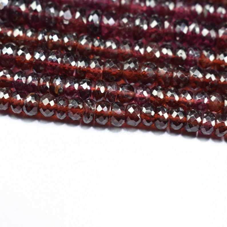 Perline Di Pietra Preziosa Rotonde Lisce Di Granato Viola Naturale - Foto 9