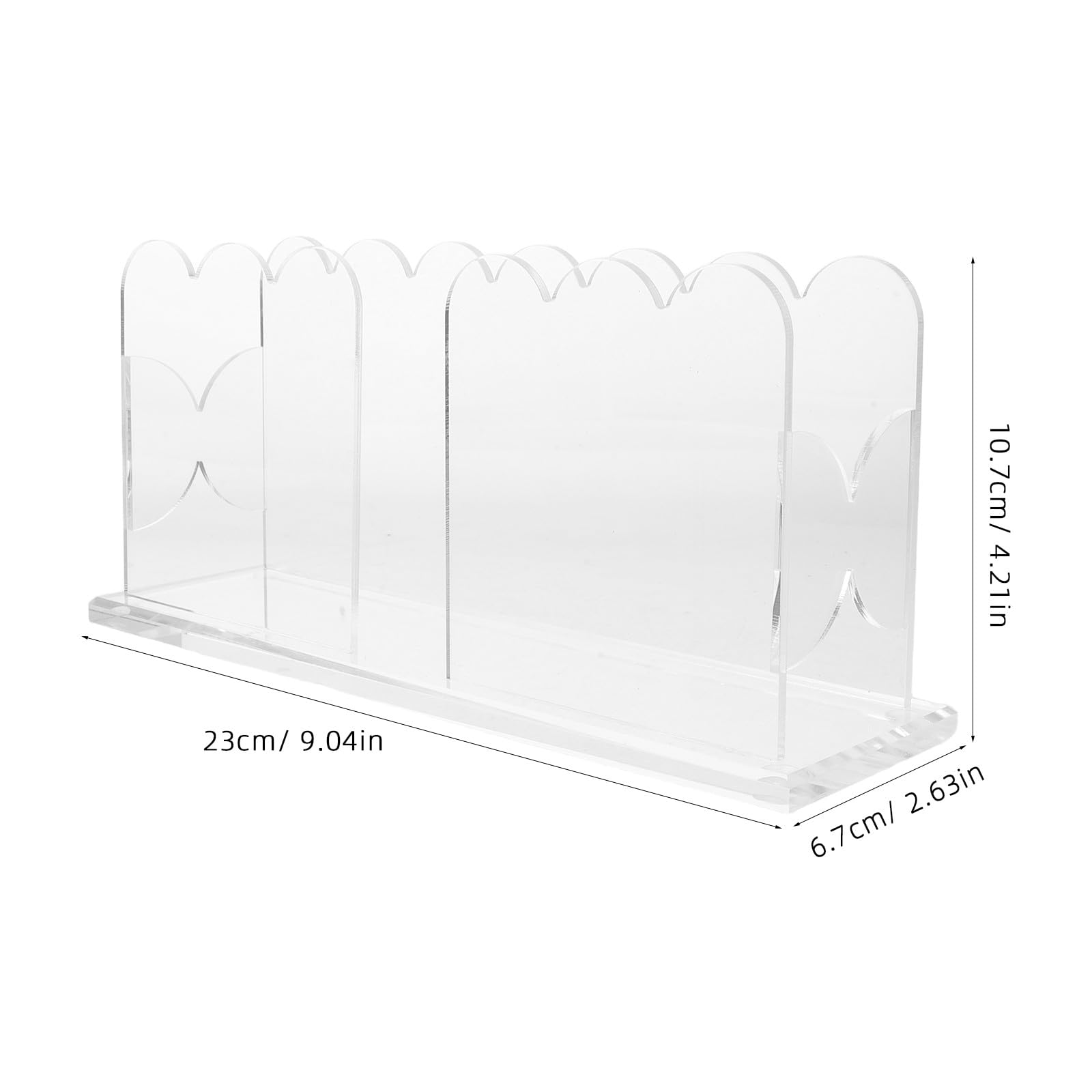 Operitacx Servilletero de acrílico transparente - Dispensador de servilletas festoneado para mesa - Soporte para toallas de mano para invitados, ideal para baño, cocina y comedor. 9 x 4,2 x 2,6