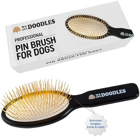 We Love Doodles Pin Brush for Dogs, Pet Grooming Detangler Pin Do...